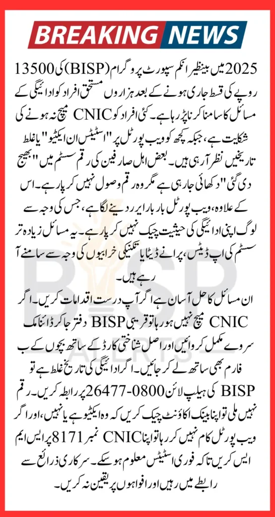 8171 BISP Payment Issues in 2025 Simple Steps to Fix All Problems Easily