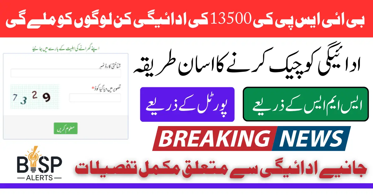 BISP 13500 April 2025 Payment Details 8171 Check Online Eligibility Status Latest Update