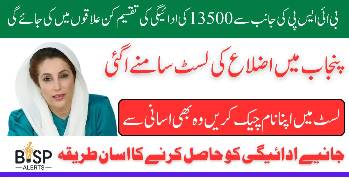 BISP Punjab Districts Tranche Disbursement For Eligiable Families Check Status Via 8171 Web Portal